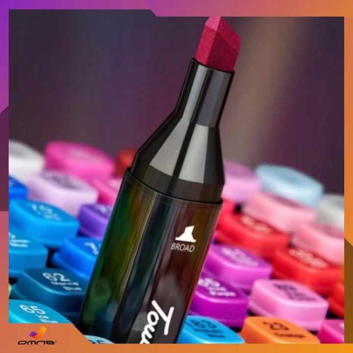 Markery alkoholowe flamastry mazaki pisaki dwustronne touch podstawka 168