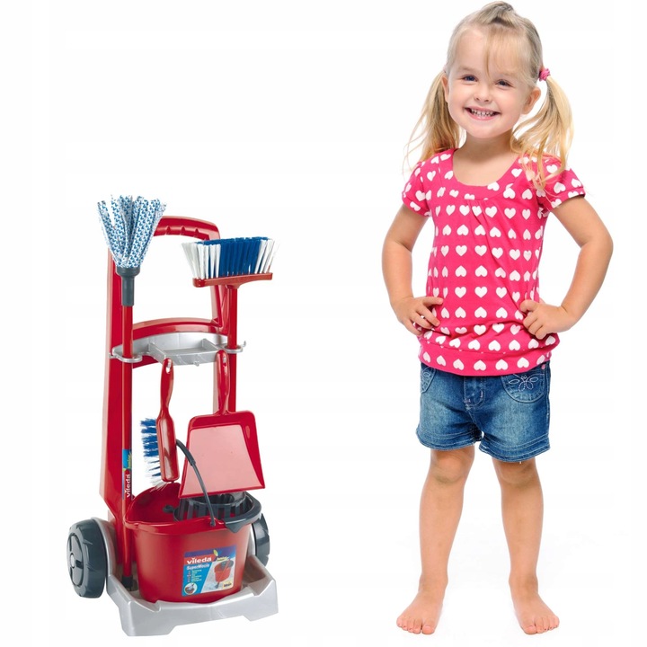 VILEDA WÓZEK DO SPRZĄTANIA Z AKCESORIAMI DLA DZIECI VILEDA DLA DZIECI KLEIN
