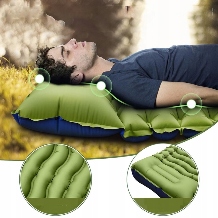 MATA SAMOPOMPUJĄCA KARIMATA 196x68x8CM Z PODUSZKĄ