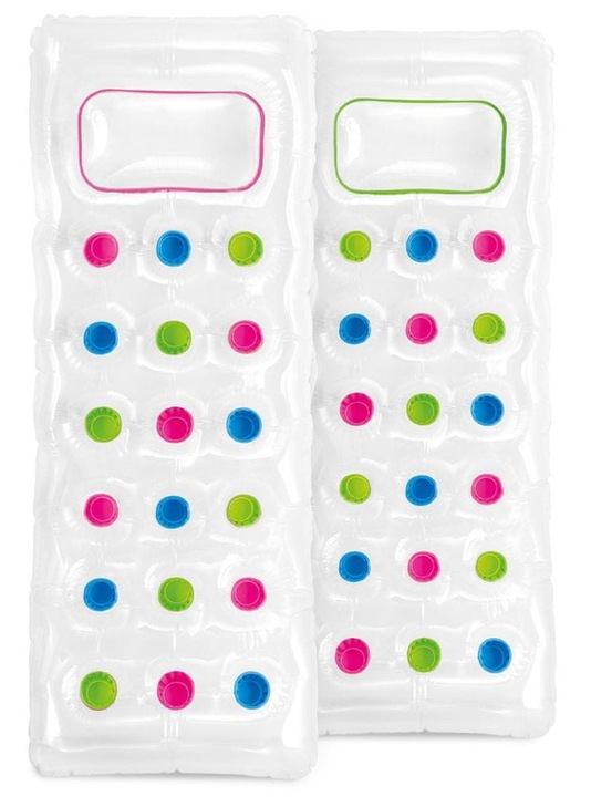 INTEX MATERAC DMUCHANY MŁODZIEŻOWY NA BASEN PLAŻOWY DO WODY 188CM RÓŻOWY