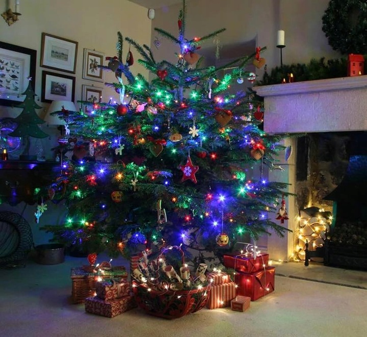 LAMPKI CHOINKOWE ŚWIĄTECZNE SOLARNE 200 LED ZEWNĘTRZNE MULTIKOLOR