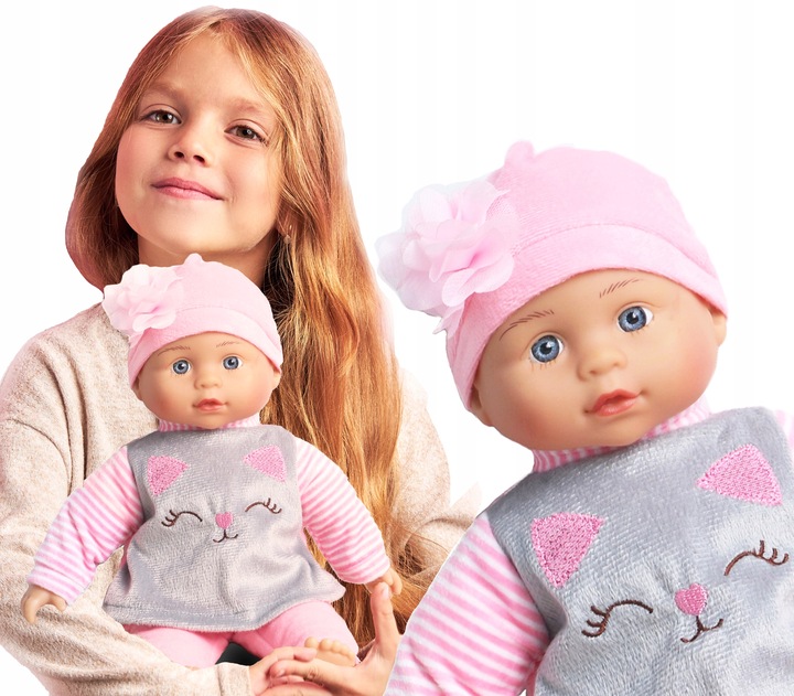 Lalka bobas jak żywa interaktywna ubranko mówi po polsku angielsku