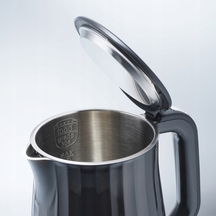 Czajnik elektryczny Tiross wewnętrzne ze stali nierdzewnej 2200 W czarny