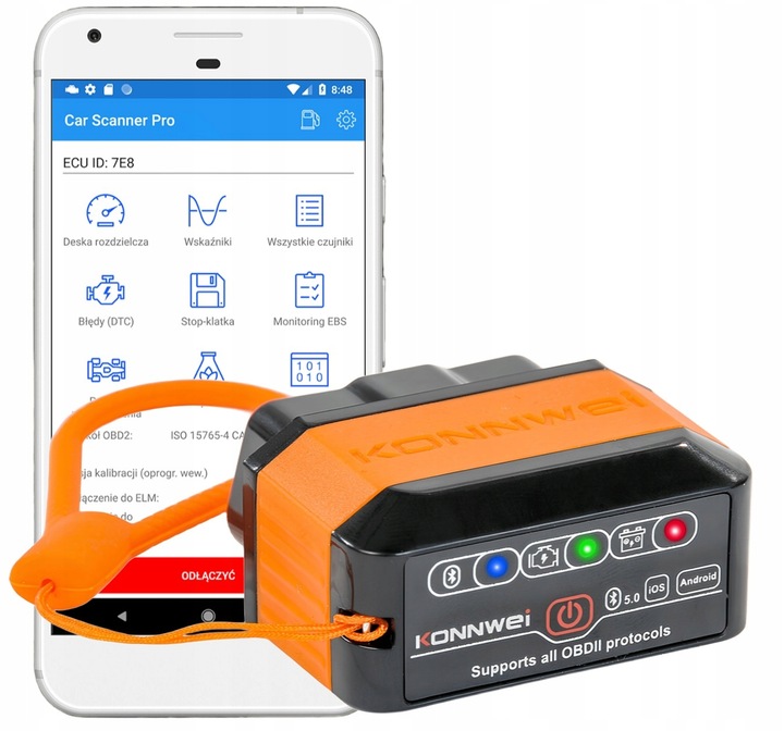 INTERFEJS DIAGNOSTYCZNY ELM327 TESTER OBD2 Bluetooth 5.0 Android/iOS