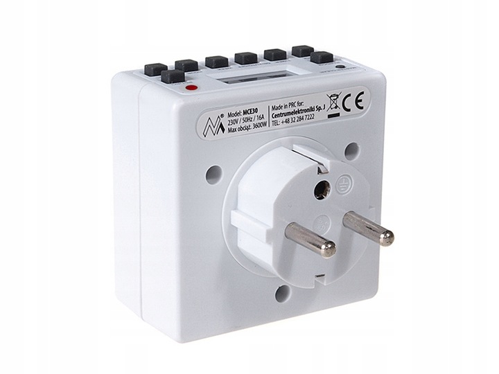 WYLACZNIK WŁĄCZNIK BOJLER PROGRAMATOR CZASOWY CYFROWY TIMER MOCNY 16A 3600W