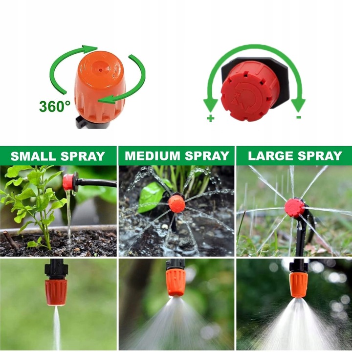 ZESTAW NAWADNIANIA AUTOMATYCZNEGO TRWANIKÓW KWIATÓW OGRODU SZKLARNI KURTYNA