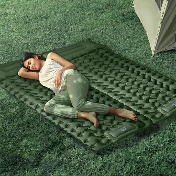 MATA SAMOPOMPUJĄCA KARIMATA POJEDYNCZY 200X67X10 CM Z PODUSZKĄ GRUBA