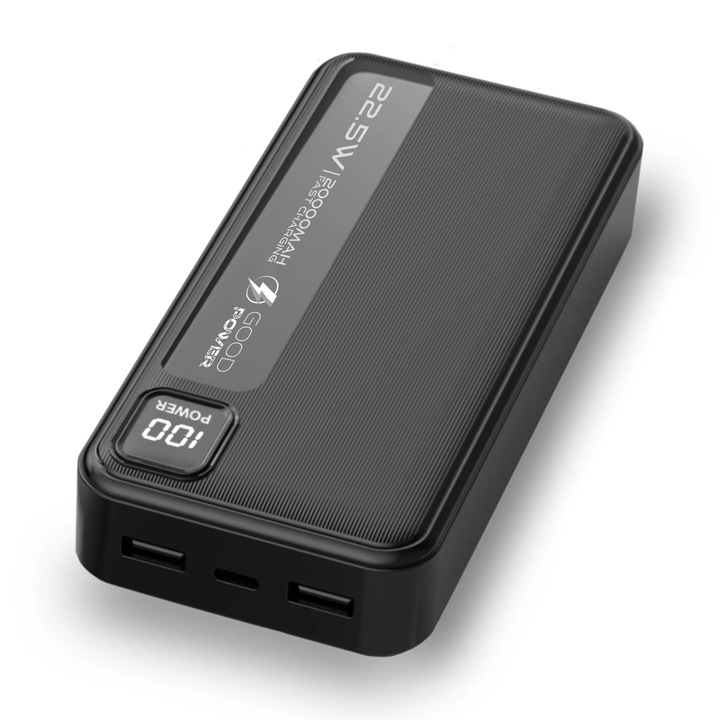 POWERBANK 20000mAh 22,5W DUŻA POJEMNOŚĆ + KABEL USB-C 60W GOODPOWER