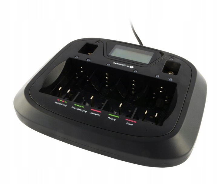 EverActive Ładowarka 8 kanałowa NC-900U czarny