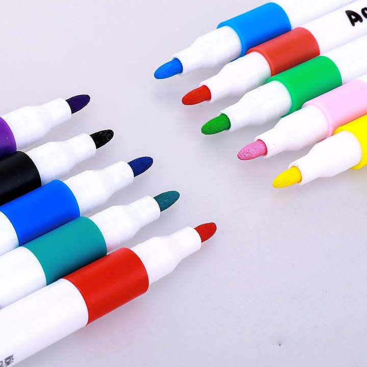 MARKERY AKRYLOWE 24 KOLORY PISAKI FLAMASTRY DO KAMIENI DREWNA TKANIN SZKŁA