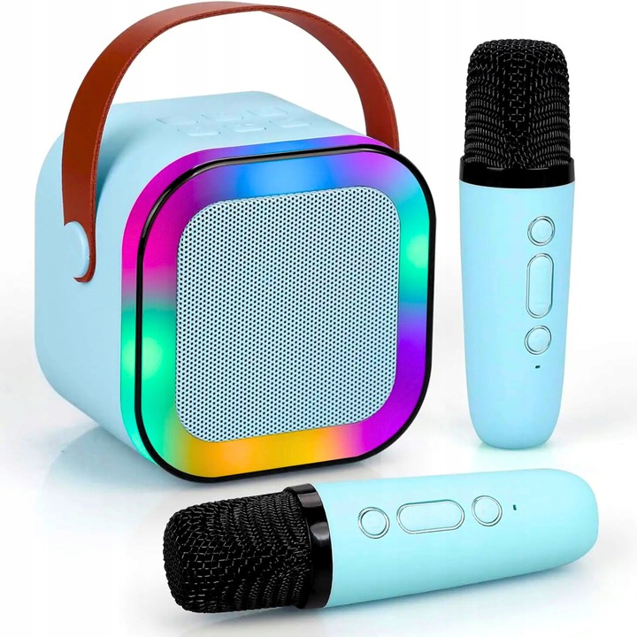 Bezprzewodowy Zestaw Do Karaoke Dla Dzieci Bluetooth Głośnik + 2 mikrofony
