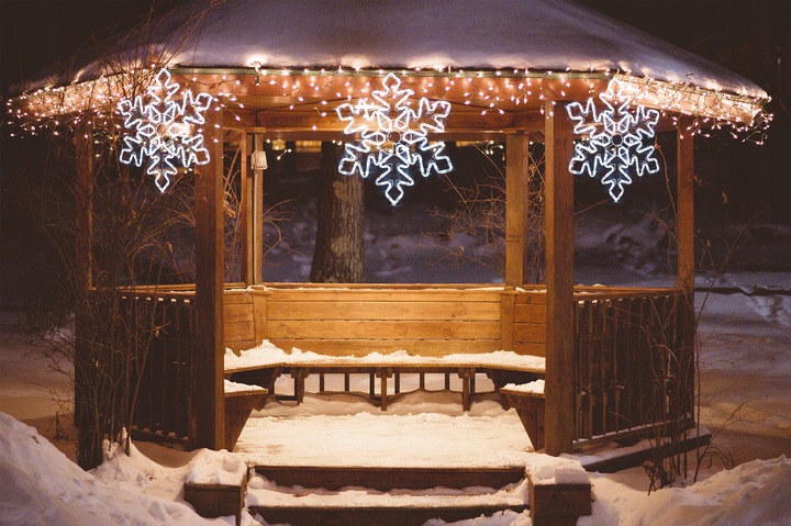 ND32_LD1 LD1 LAMPKI SNIEZYNKA WAZ LED 55CM BIALA