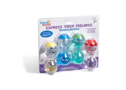 Tuby sensoryczne Wyraź swoje uczucia butelki emocje zestaw 4 szt. część 2