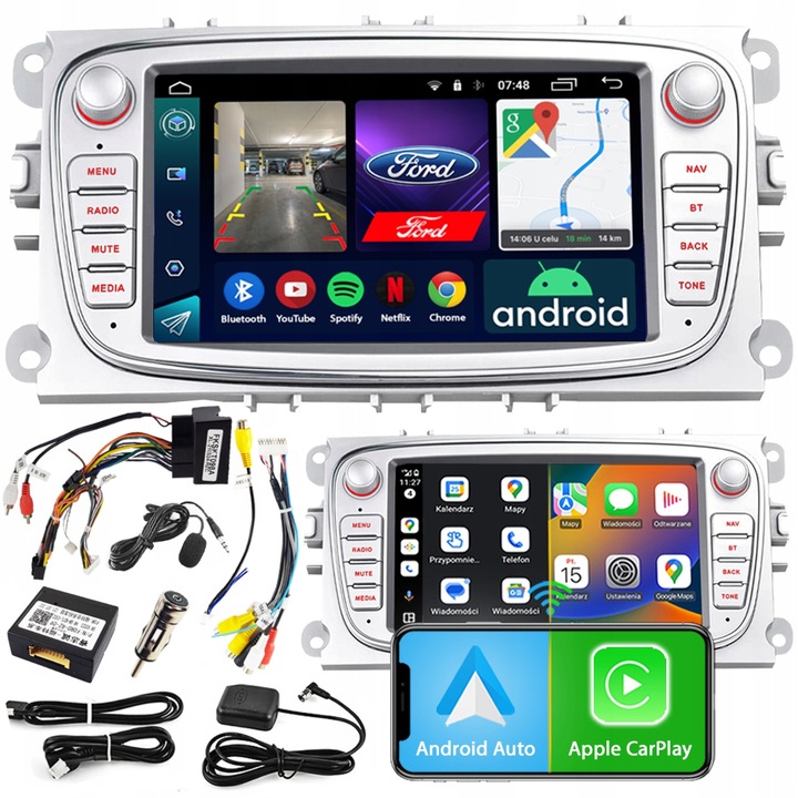 RADIO NAWIGACJA ANDROID FORD KUGA S-MAX GALAXY MONDEO FOCUS C-MAX BLUETOOTH