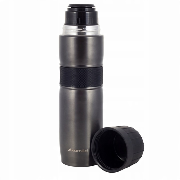 KUBEK TERMICZNY TERMOS STALOWY 100% SCZELNY pojemny bidon KAMILLE 950 ml