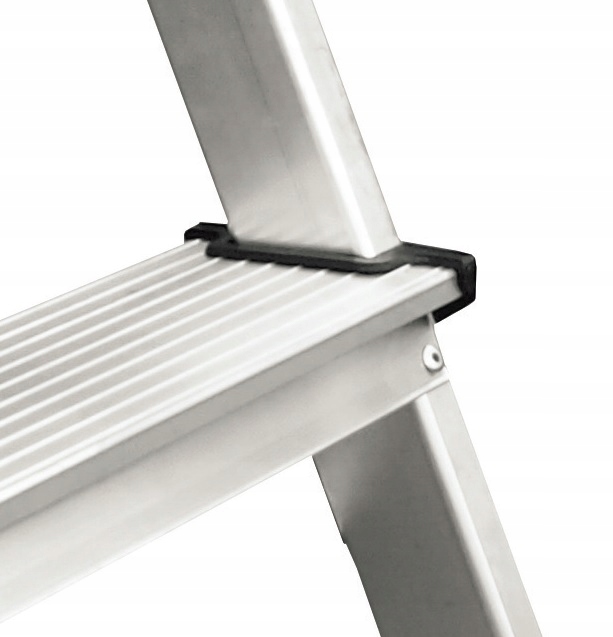 Drabina aluminiowa wolnostojąca dwustronna 4 stopnie 125 kg Magazynuj