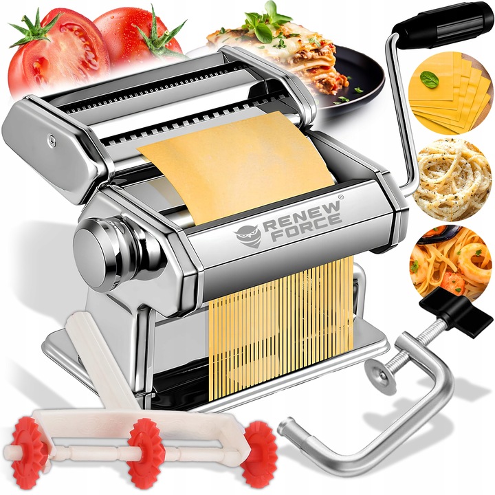 MASZYNKA DO MAKARONU I CIASTA RĘCZNA KRAJARKA KRAJALNICA STAL NIERDZEWNA XL