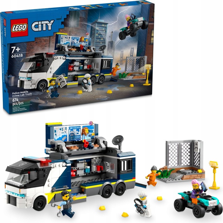 LEGO City Policyjna ciężarówka z laboratorium kryminalnym 60418
