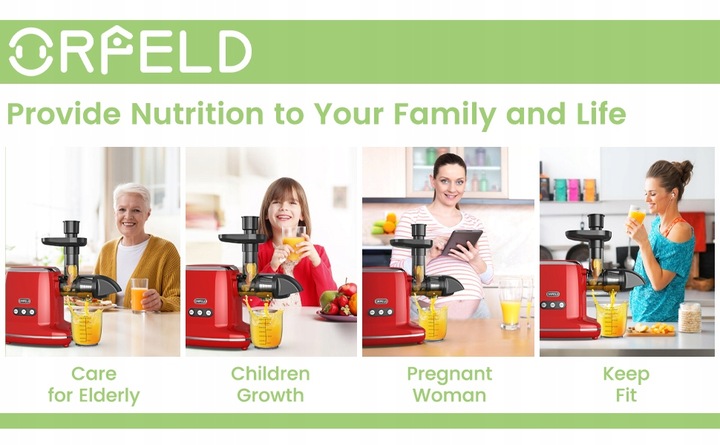 Wyciskarka Wolnoobrotowa do soku Fezen ZM1513 400W