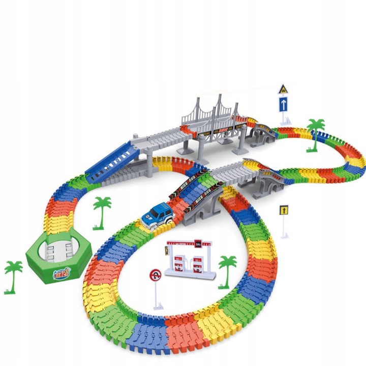 MAGICZNY TOR SAMOCHODOWY ŚWIECĄCY 200 el AUTO MOST GLOW TRACKS