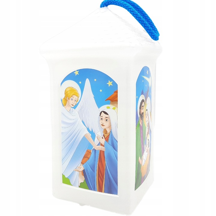 LAMPION ADWENTOWY PLASTIKOWY BIAŁY NA RORATY - lampionik dla dziecka