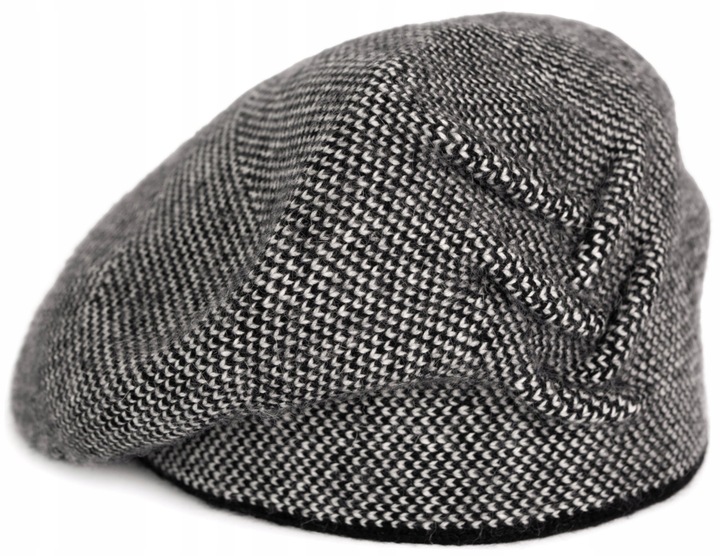 Beret damski wełniany Arcana - z dodatkiem angory, elegancki Czarny