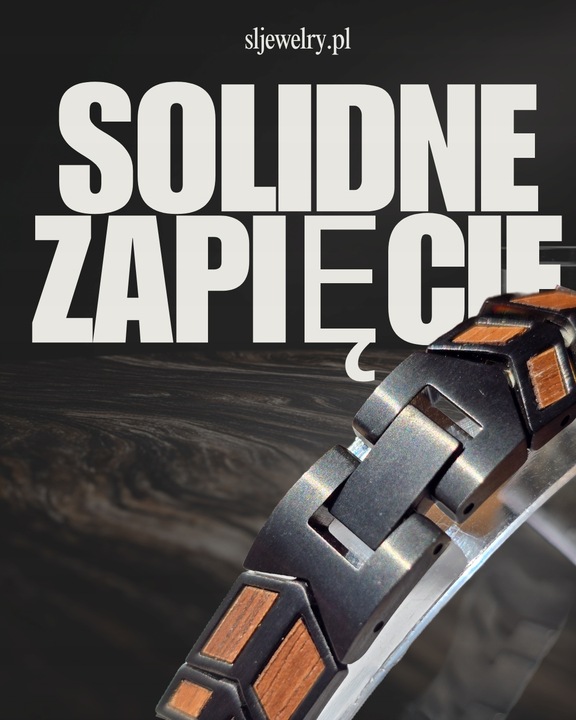 Męska bransoleta ze stali nierdzewnej i naturalnego drewna