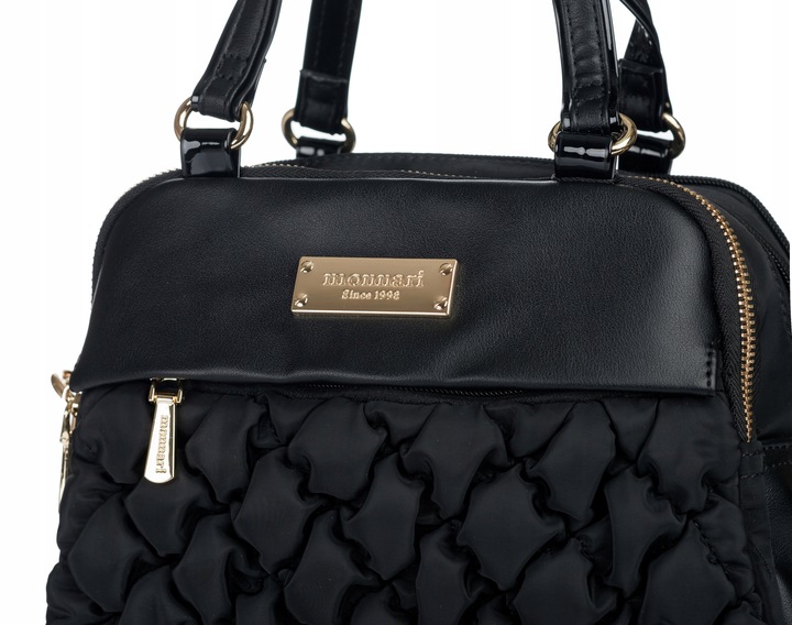 TOREBKA LISTONOSZKA MONNARI PIKOWANA SPORTOWA POJEMNA 3 KOMOROWA Czarny