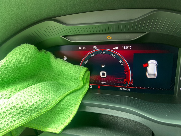 CarGlowGoods Storm mikrofibra waflowa do szyb w aucie szkła okien 40x40 3x