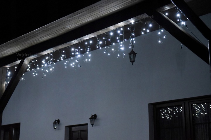SOPLE FLASH 500 LED ZEWNĘTRZNE BIAŁE ZIMNE CHOINKOWE lampki z Flashem
