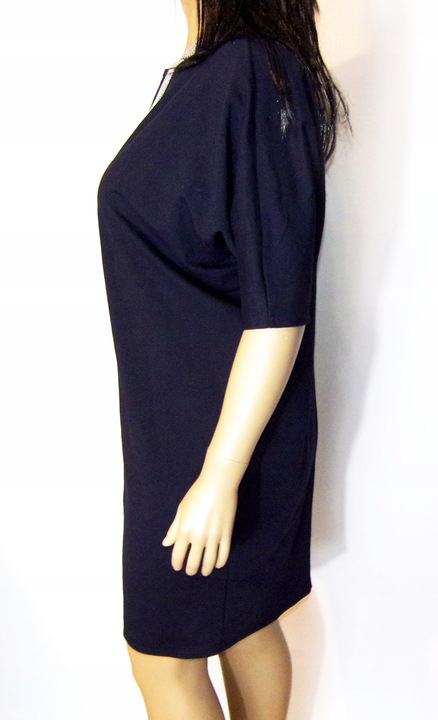 KARKO sukienka granatowa tuba plus size 50/52