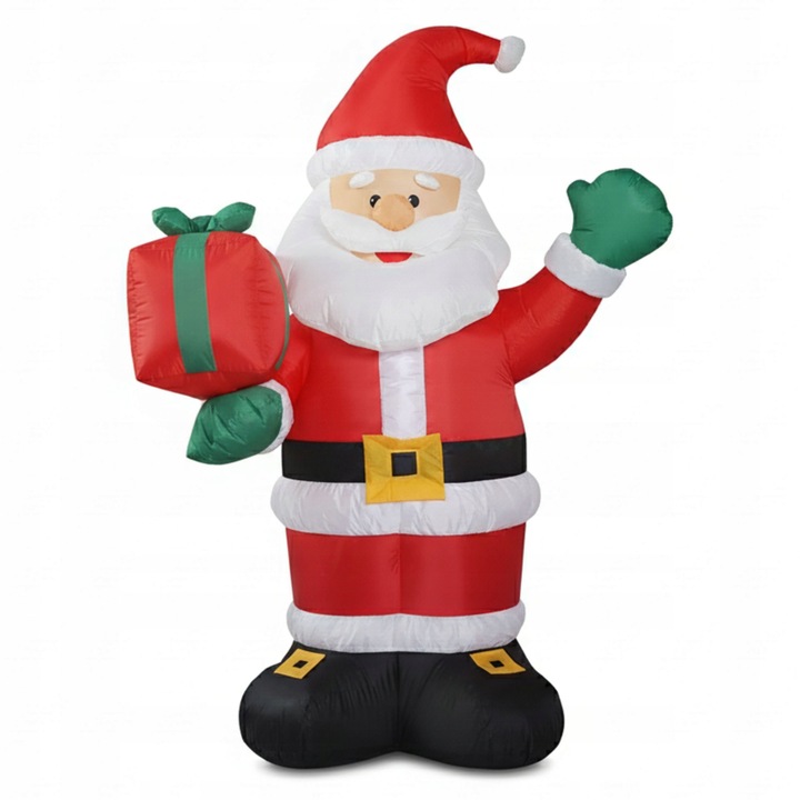 MIKOŁAJ DMUCHANY LED PODŚWIETLANY ŚWIECĄCY XXL 135 CM DEKORACJA ŚWIĄTECZNA