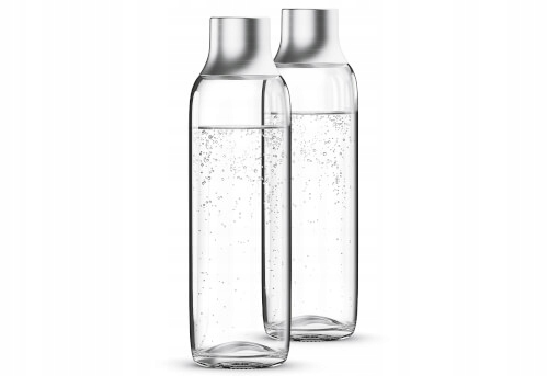 Zestaw dwóch butelek szklanych do wody do saturatora BRITA sodaTRIO 1l x2