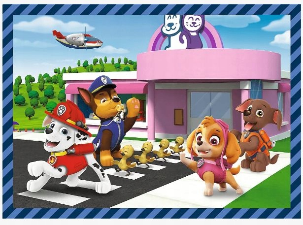 Puzzle PSI PATROL Psie Sprawy Niezależne Układanki 4w1 Duże Obrazki 4+