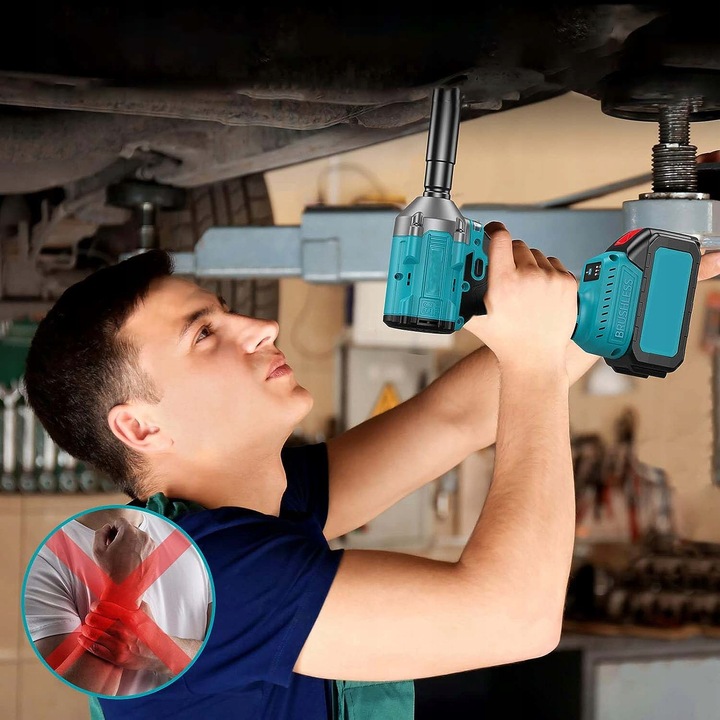 Wkrętarka Udarowa 21V 4000mAh z LED i Automatycznym Stopem