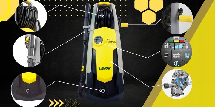 MOCNA MYJKA CIŚNIENIOWA LAVOR ALU FLEX STRONG X7 2500W 180BAR GOTOWY ZESTAW