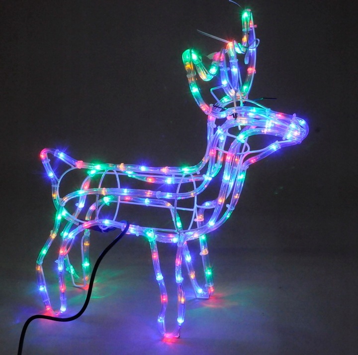 MAŁY RENIFER LED wysokość 60 cm MULTIKOLOR