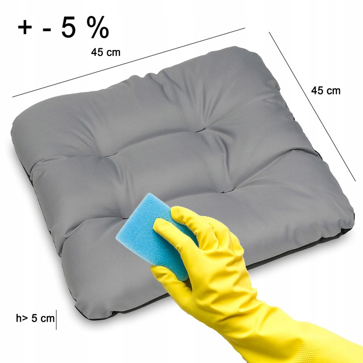 Beżowa poduszka na ławkę ogrodową 180x60x50 45/45