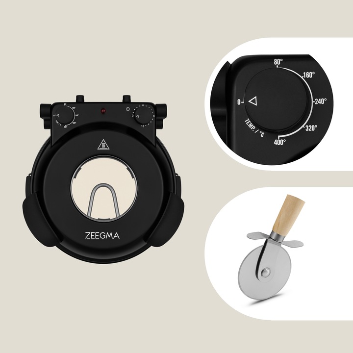 PIEC DO PIZZY 400°C Kamienny Domowy piecyk PIZZA PIECYK 1200W Termostat