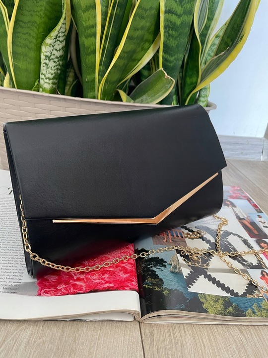 CZARNA torebka kopertówka wizytowa wesele komunia ślub