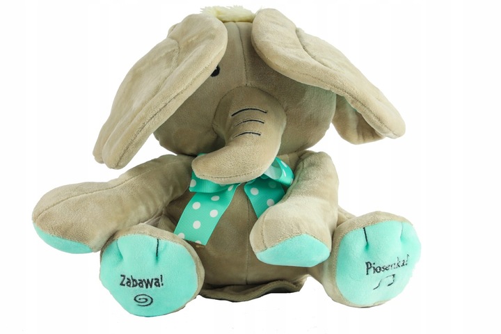 SŁONIK A KUKU INTERAKTYWNY mówi i śpiewa po polsku MADEJ miętowy