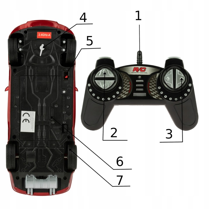 SAMOCHÓD RC AUTO ZDALNIE STEROWANE DLA DZIECI BMW M3 NA PILOTA CZERWONE