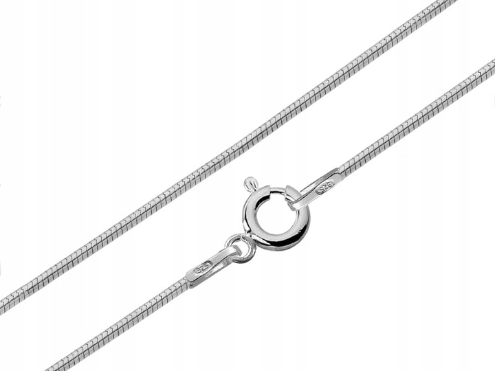 ŁAŃCUSZEK SREBRNY 925 ŻMIJKA WŁOSKA C015 DŁUGOŚĆ 40cm