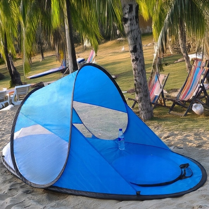 DUŻY NAMIOT PLAŻOWY SKŁADANY PRZENOŚNY PARAWAN SAMOROZKŁADAJĄCY DLA DZIECI