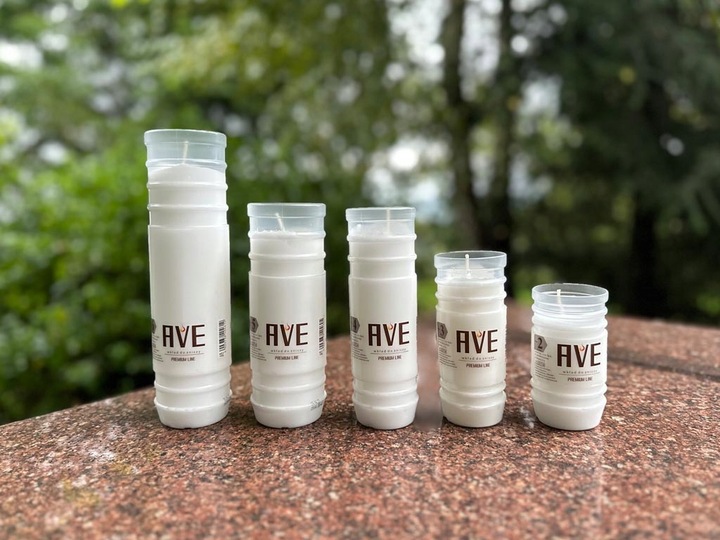 ZESTAW WKŁADÓW WKŁADY DO ZNICZY PARAFINOWE PREMIUM AVE 5 ZGRZEWKA 28 SZT