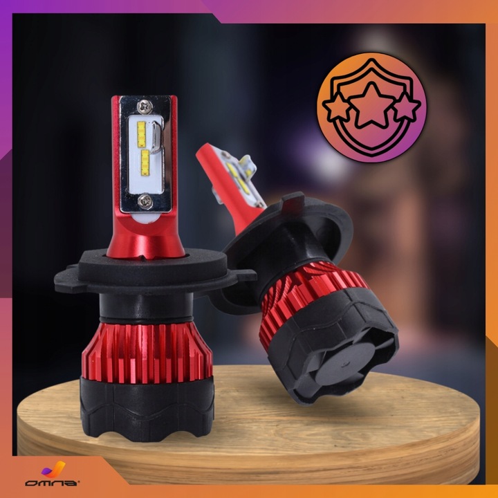 Żarówki samochodowe LED 12V can bus H4 GT COB + 300% super mocne pudełko