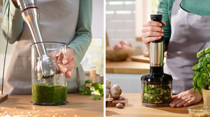 Blender ręczny Bosch MSM6M820 Mocny 1200W Rozdrabniacz Kubek QuattroBlade