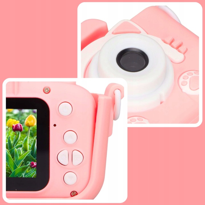 APARAT CYFROWY DLA DZIECI KOTEK Z KARTĄ PAMIĘCI FOTGRAFICZNY + GRATIS