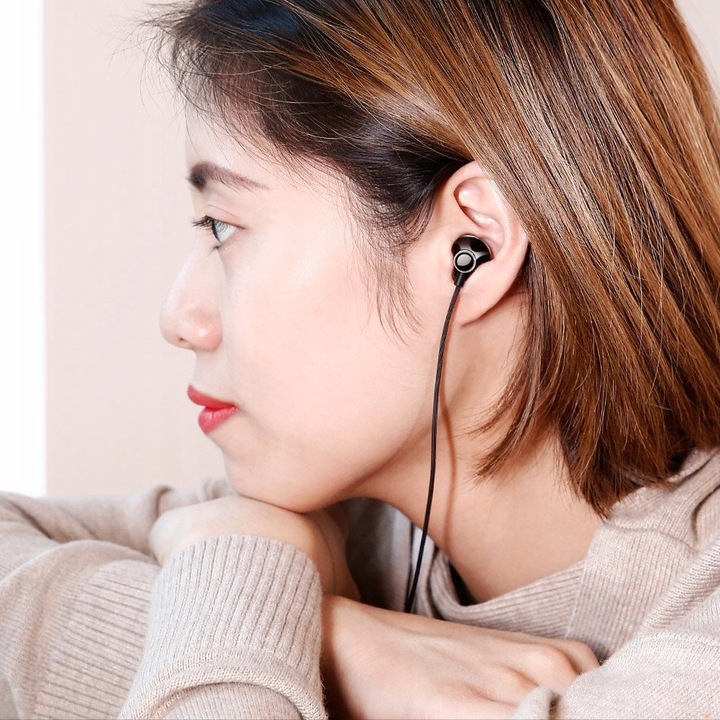 BASEUS PRZEWODOWE SŁUCHAWKI DOUSZNE MINI JACK 3,5MM Z MIKROFONEM I PILOTEM