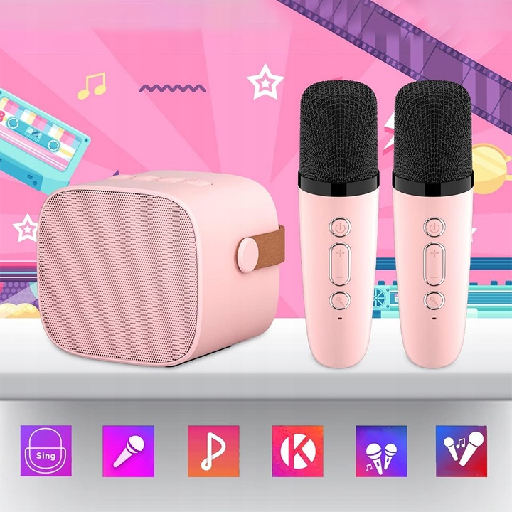 PRZENOŚNY ZESTAW DO KARAOKE BLUETOOTH 5.0 2000mAh